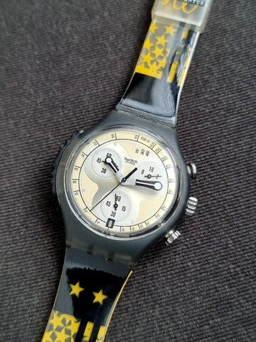 Swatch Chronograph Alarm 40mm Dial Quartz Watch